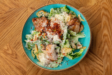 Caesar salad with chicken