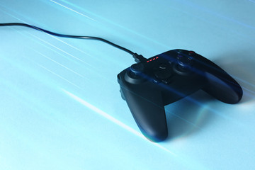 Game pad controller for design on color background