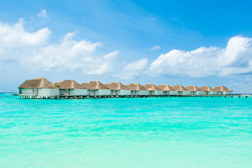 Overwater bungalow in the Indian Ocean