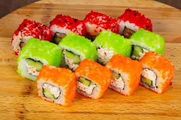Japan sushi and roll