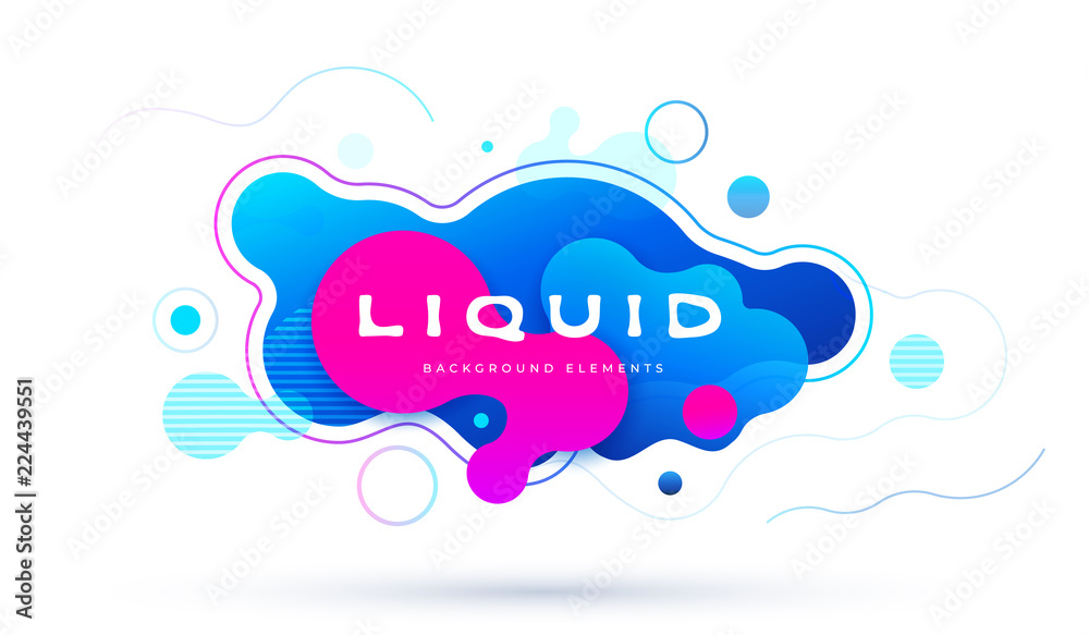 Canvas Prints colorful geometric background design. fluid shapes composition with trendy gradients. eps10 vector.