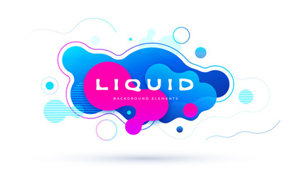 Colorful geometric background design. Fluid shapes composition with trendy gradients. Eps10 vector.