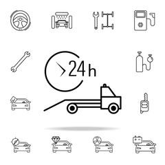 car service evacuator icon. Cars service and repair parts icons universal set for web and mobile