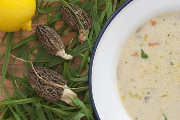 a bowl of delicious homemade cream mushroom soup