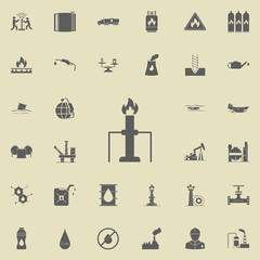fire and pipe icon. Oil icons universal set for web and mobile