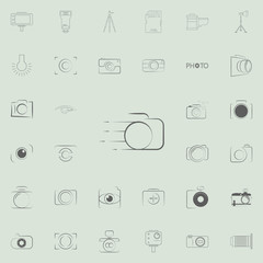 logo speed shooting icon. Photo icons universal set for web and mobile