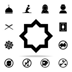 eight-pointed star icon. Religion icons universal set for web and mobile