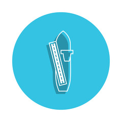 aircraft carrier icon in badge style. One of Ships collection icon can be used for UI, UX