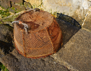 Combarro fishing tackle of boats Pontevedra Galicia