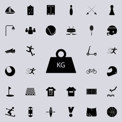 Weight icon. Sport icons universal set for web and mobile