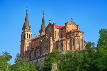 Obraz premium Covadonga Catholic sanctuary Basilica Asturias