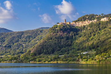 Panorama of Lake Nemi (Lazio, Italy)