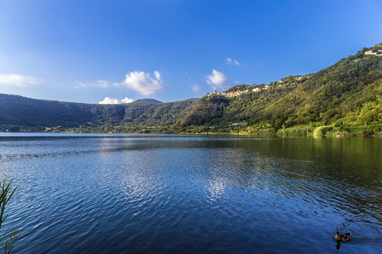 Panorama of Lake Nemi (Lazio, Italy)