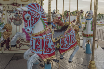 Vintage carousel horse.