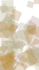 Multicolored translucent squares on white background. Vertical image orientation. 3D illustration