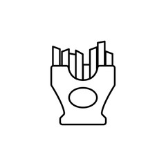 French fries icon. Element of fast food for mobile concept and web apps icon. Thin line icon for website design and development, app development
