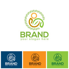 Human Logo Design Vector, flat design