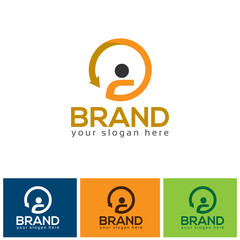 Obraz premium Human Logo Design Vector, flat design