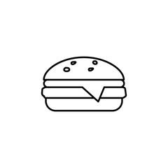 burger icon. Element of fast food for mobile concept and web apps icon. Thin line icon for website design and development, app development