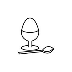 egg for breakfast icon. Element of fast food for mobile concept and web apps icon. Thin line icon for website design and development, app development