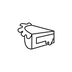 Cheese Cake icon. Element of fast food for mobile concept and web apps icon. Thin line icon for website design and development, app development