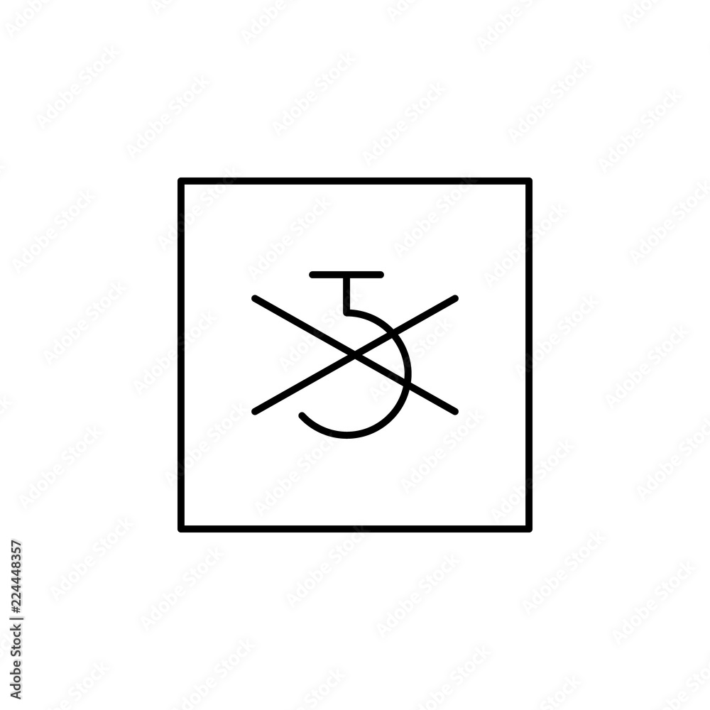 Poster cargo, use no hook icon. element of logistic sign for mobile concept and web apps illustration. thin