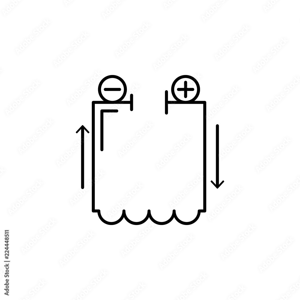 Poster circuit icon. element of physics science for mobile concept and web apps icon. thin line icon for we