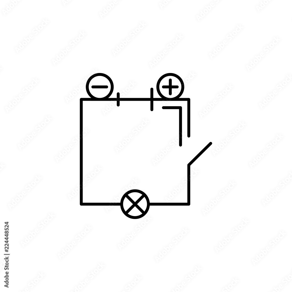 Poster circuit icon. Element of physics science for mobile concept and web apps icon. Thin line icon for website design and development, app development