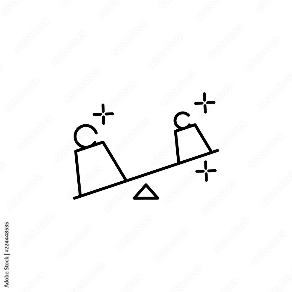 Poster weight icon. element of physics science for mobile concept and web apps icon. thin line icon for web
