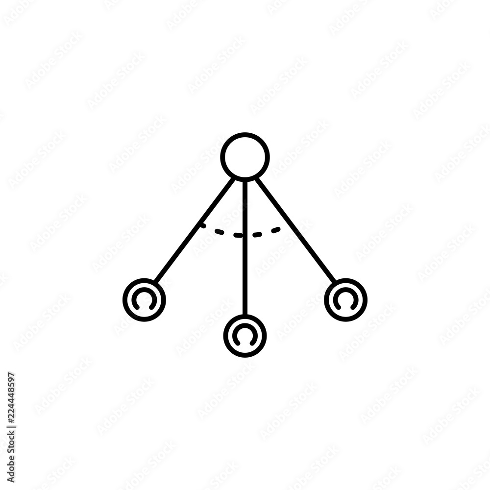 Poster oscillation icon. element of physics science for mobile concept and web apps icon. thin line icon fo
