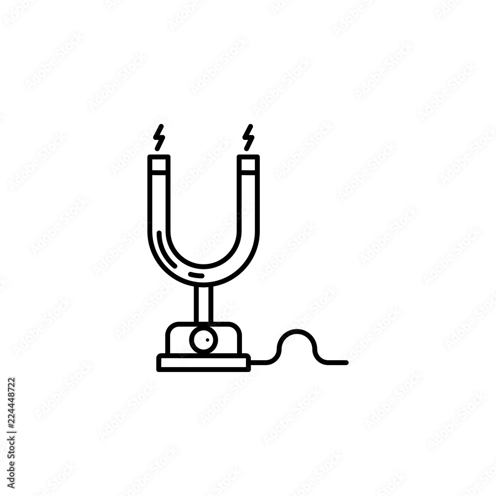 Poster electric icon. element of physics science for mobile concept and web apps icon. thin line icon for w