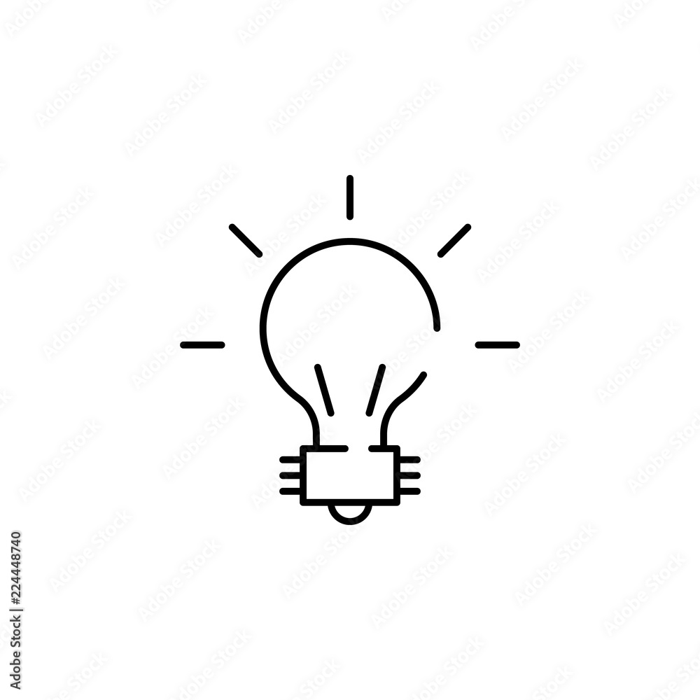 Poster bulb icon. element of physics science for mobile concept and web apps icon. thin line icon for websi