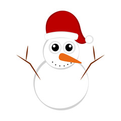 Christmas snowman cartoon character
