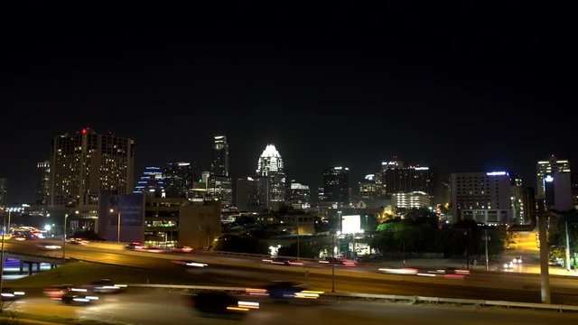 Austin night traffic Time Lapse