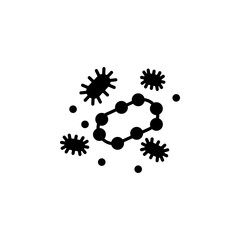 bacteria, virus icon. Element of genetics and bioengineering icon. Premium quality graphic design icon. Signs and symbols collection icon for websites, web design, mobile app