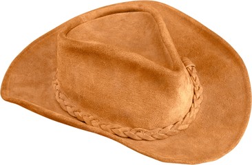 Leather cowboy hat