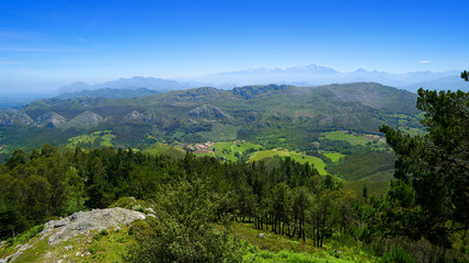 Fototapeta na wymiar Mirador del Fitu viewpoint Fito in Asturias Spain