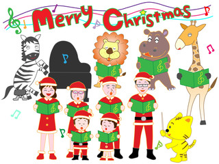 家族と動物たちのクリスマスコンサート