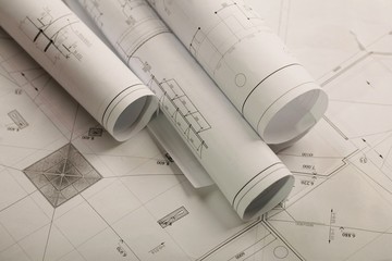 Construction Plans Close-up