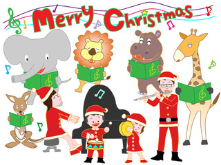 家族と動物たちのクリスマスコンサート