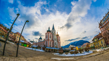 Fototapeta premium Snow at the church