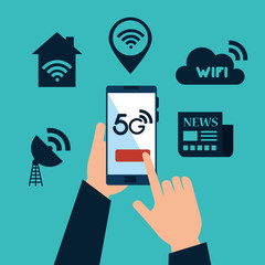 smartphone with connectivity 5g technology