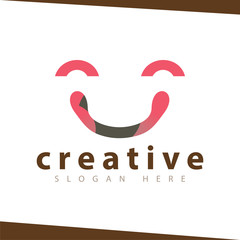 smile face logo design