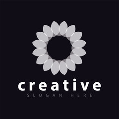 Abstract Flower logo vector