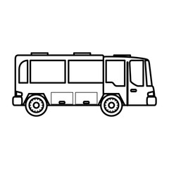 bus vehicle isolated icon