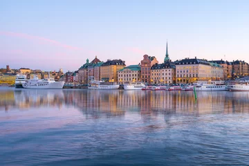 Deurstickers Twilight in Stockholm city skyline in Sweden © orpheus26