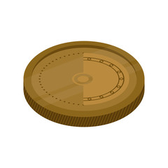 Isolated copper coin icon