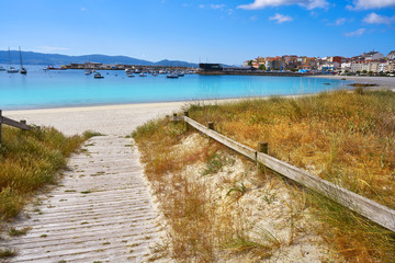 Portonovo Baltar beach in Pontevedra of Galicia