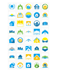 house home icon image vector icon logo symbol set