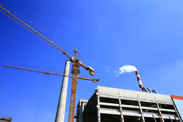 The construction of buildings under construction